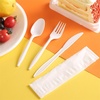 image:imageGenuine Joe Cutlery Utensil Kit with NapkinSaltPepper Individually Wrapped MediumWeight White 250 Count