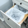 image:imageGenuine Joe GJO02312 Heavy Duty LowDensity Kitchen Trash Bag 13 Gallon Capacity 31 Width x 24 Height x 085 mil Thickness White Box of 150