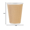 image:imageGenuine Joe GJO11260CT Insulated Ripple Hot Cup 12Ounce CapacityPack of 500Brown