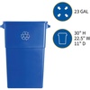 image:imageGenuine Joe GJO57258 Recycling Rectangular Container 23 Gallon Capacity 2212 Width x 30 Height x 11 Depth Blue