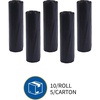 image:imageGenuine Joe Low Density HeavyDuty Can Liners 39 x 46 45 gal Capacity 150 mil Black 50 Count1 Count Pack of 150