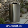 image:imageGenuine Joe Round Indoor Waste Receptacle 30 gal Capacity 315 x 20 Diameter Stainless Steel