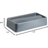 image:imageGenuine Joe SpaceSaving Swing Lid 46 x 203 x 115 Gray 4 Count