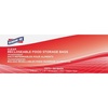 image:imageGenuine Joe Quart Reclosable Food Storage Bags 7 x 8 Zip Closure Writeable Label Clear 50 Count