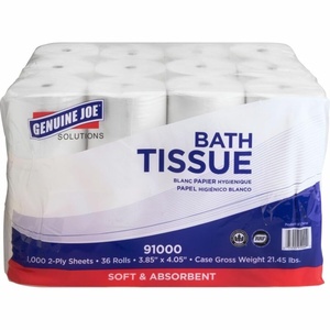 image:imageGenuine Joe Bath Tissue 385 x 405 2Ply 1000 SheetsRoll 36 Count