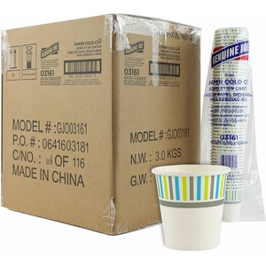 image:imageGenuine Joe Cold Beverage Cup 3oz Paper Striped Pattern 50 Count3oz
