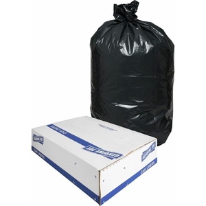 image:imageGenuine Joe GJO01532 Heavy Duty LowDensity Puncture Resistant Trash Bag 30 Gallon Capacity 150 mil Thickness Black Box of 100Black