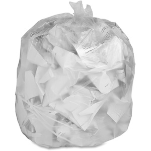 image:imageGenuine Joe GJO01757 HighDensity Trash Can Liner 33 Gallon Capacity 40 Length x 33 Width x 043 mil Thickness Clear Case of 500Translucent