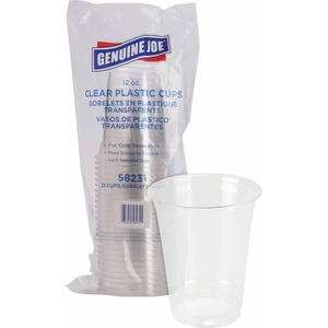 image:imageGenuine Joe GJO58231 Clear Plastic Cups 12 oz Pack of 2512oz