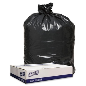 image:imageGenuine Joe Low Density Can Liners 56 gal Capacity 43 Width x 47 Length x 120 mil 30 Micron Thickness Black 100 CountBlack