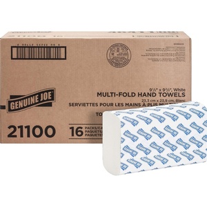 image:imageGenuine Joe Multifold Hand Towels 95 x 910 1Ply White 250Pack 16 Count