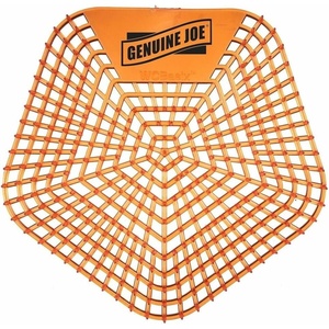 image:imageGenuine Joe Orange Urinal Screens Lasts Up To 30 Days Dual Sided Design Mango Mist Scented Pack of 10
