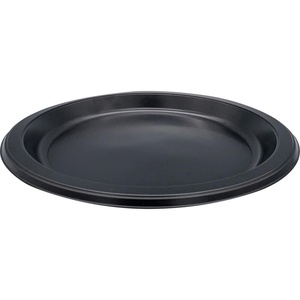 image:imageGenuine Joe Round Plastic Black Plates 9 Pack of 125Black