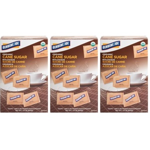 image:imageGenuine Joe Turbinado Natural Cane Sugar Packets 200 per Box015 Ounce Pack of 600