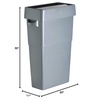 image:imageGenuine Joe 23Gallon Slim Waste Container 30 x 20 x 11 Gray 4 Piece