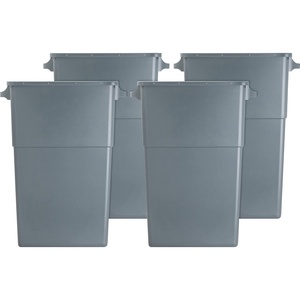 image:imageGenuine Joe 23Gallon Slim Waste Container 30 x 20 x 11 Gray 4 Piece