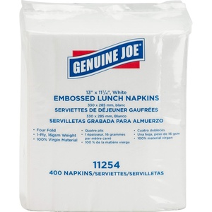 image:imageGenuine Joe GJO11254PK 1ply Embossed Lunch Napkins 400  Pack White