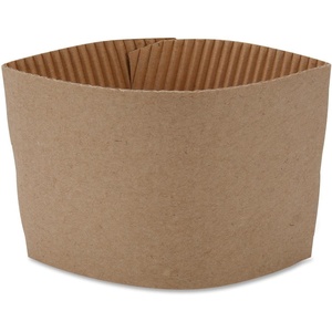 image:imageGenuine Joe Protective Corrugated Hot Cup Sleeves  20  Carton  Brown