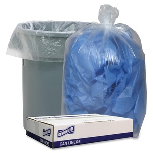 image:imageGenuine Joe Clear Low Density 14mil Liners 60 Gal Pack of 100