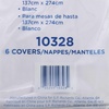 image:imageGenuine Joe Plastic Table Cover 54 x 108 White 6 Count